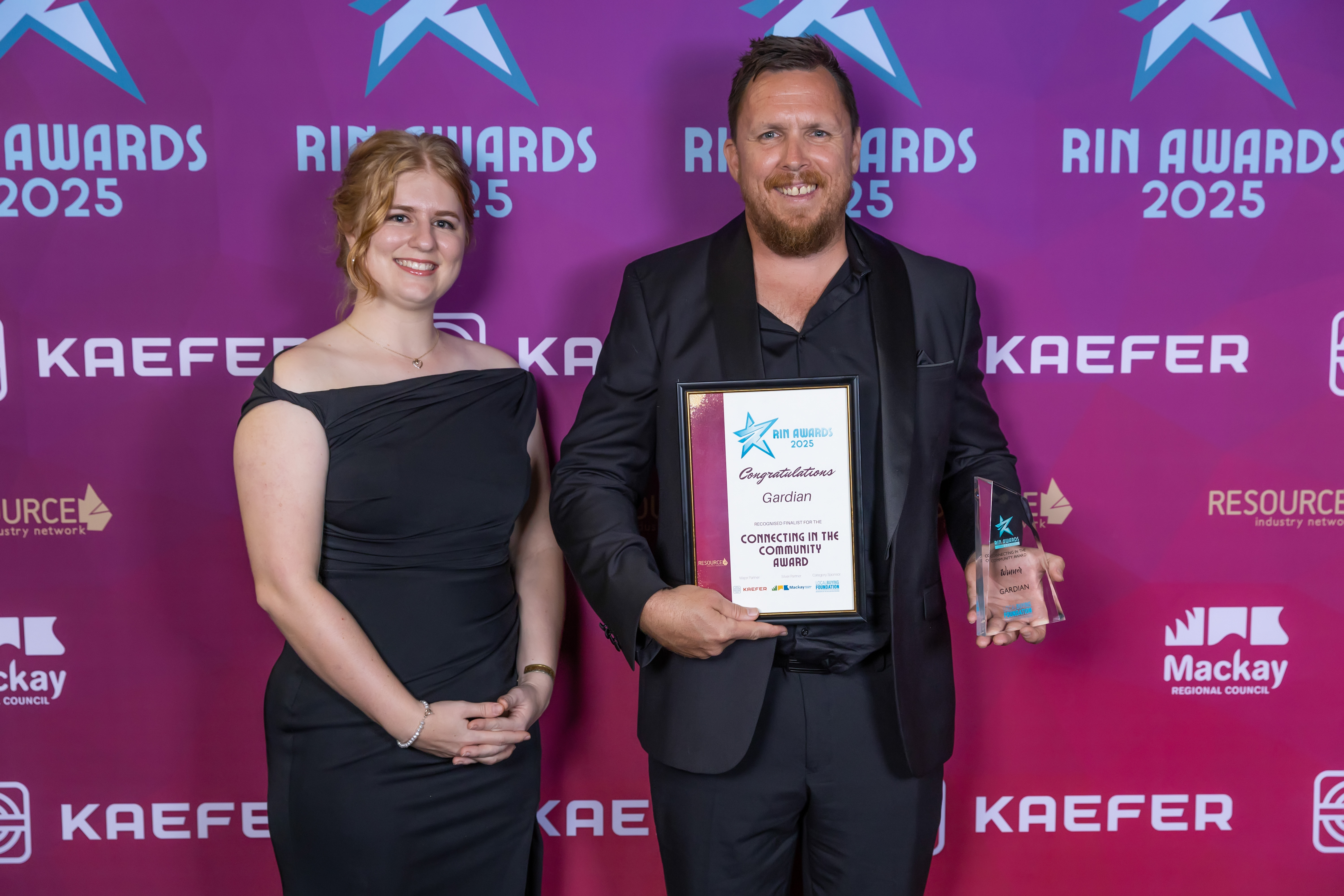 Connecting in the Community Award winners Gardian at the RIN Awards