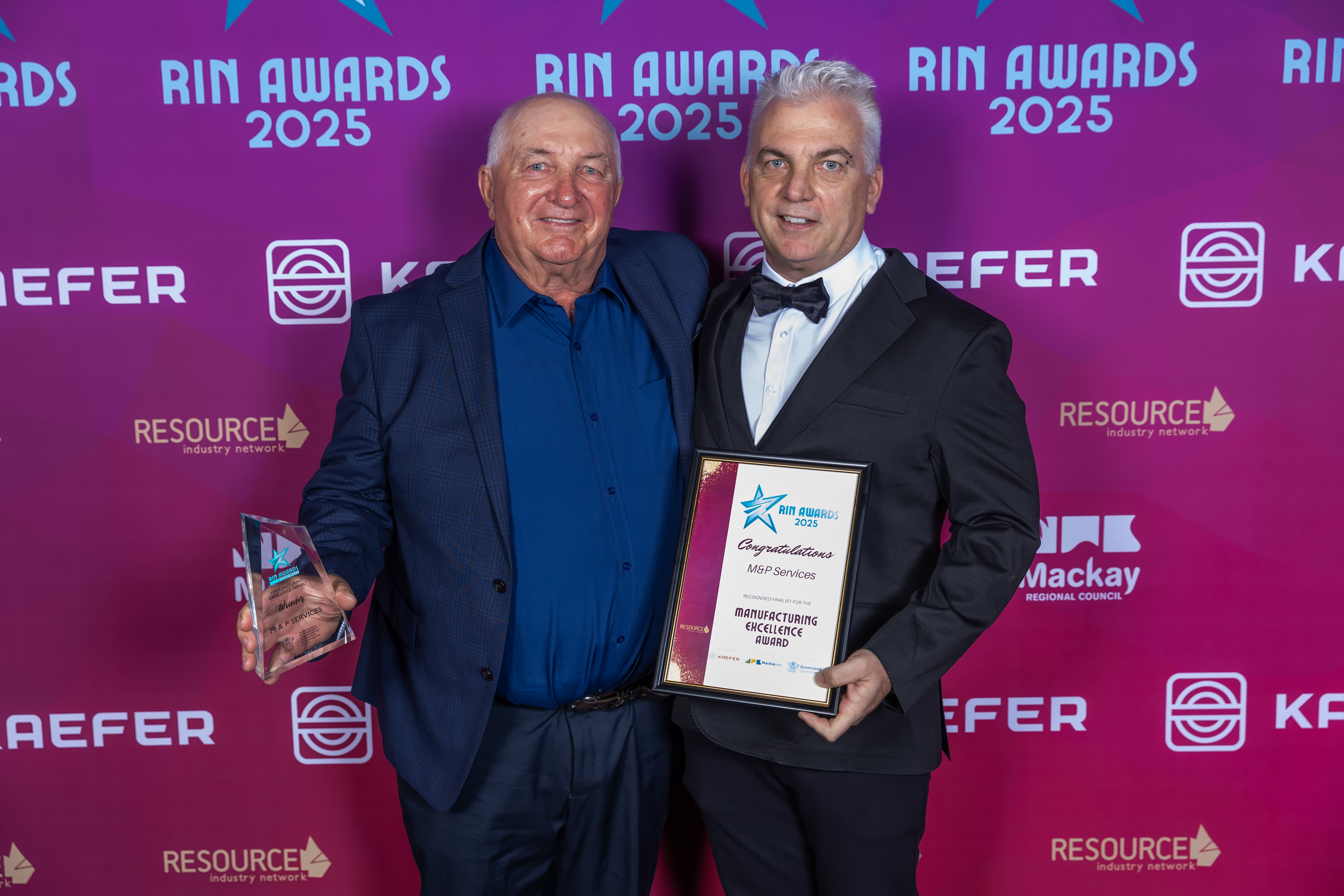 Manufacturing Excellence Award winners M&P Services at the RIN Awards