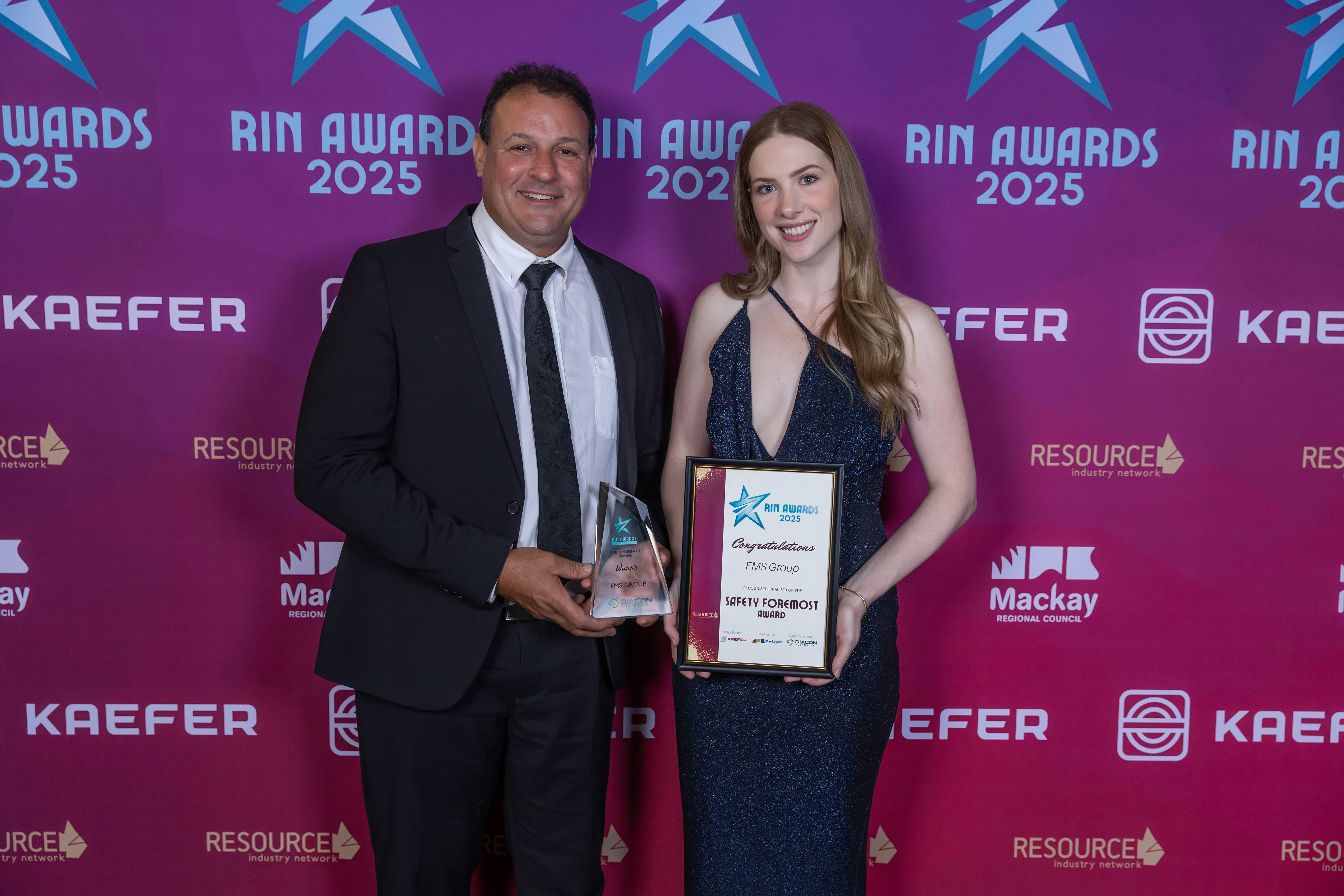 Safety Foremost Award winners FMS Group at the RIN Awards